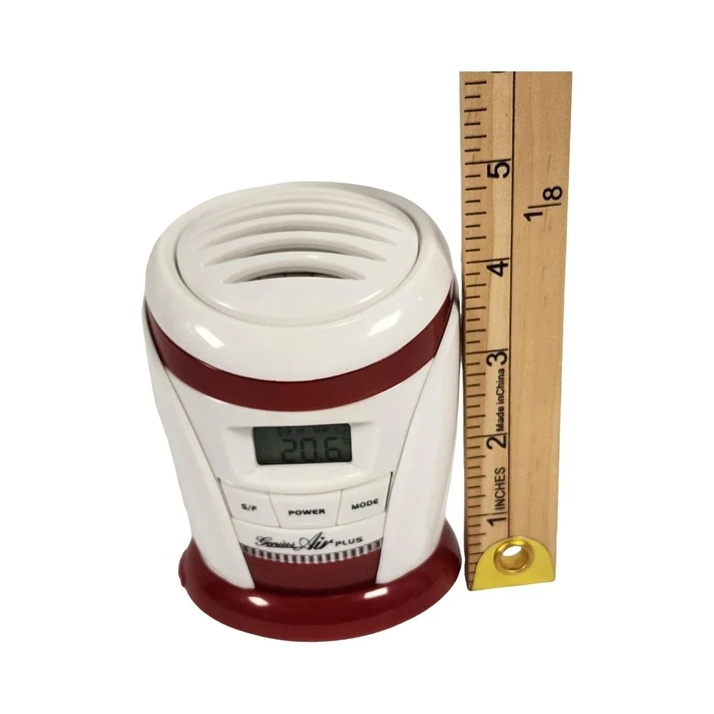 Genius Air Plus GH2187 Ionic Refrigerator Freshener Deodorizer‎ White Burgundy
